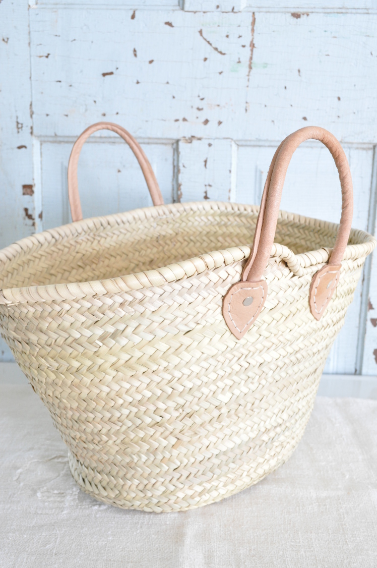 Small Sisal Handled French Market Basket — Flotsam + Fork