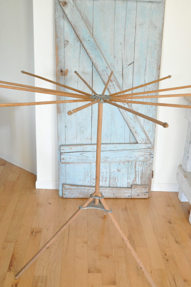 Antique Drying Rack, Wood Laundry Stand 