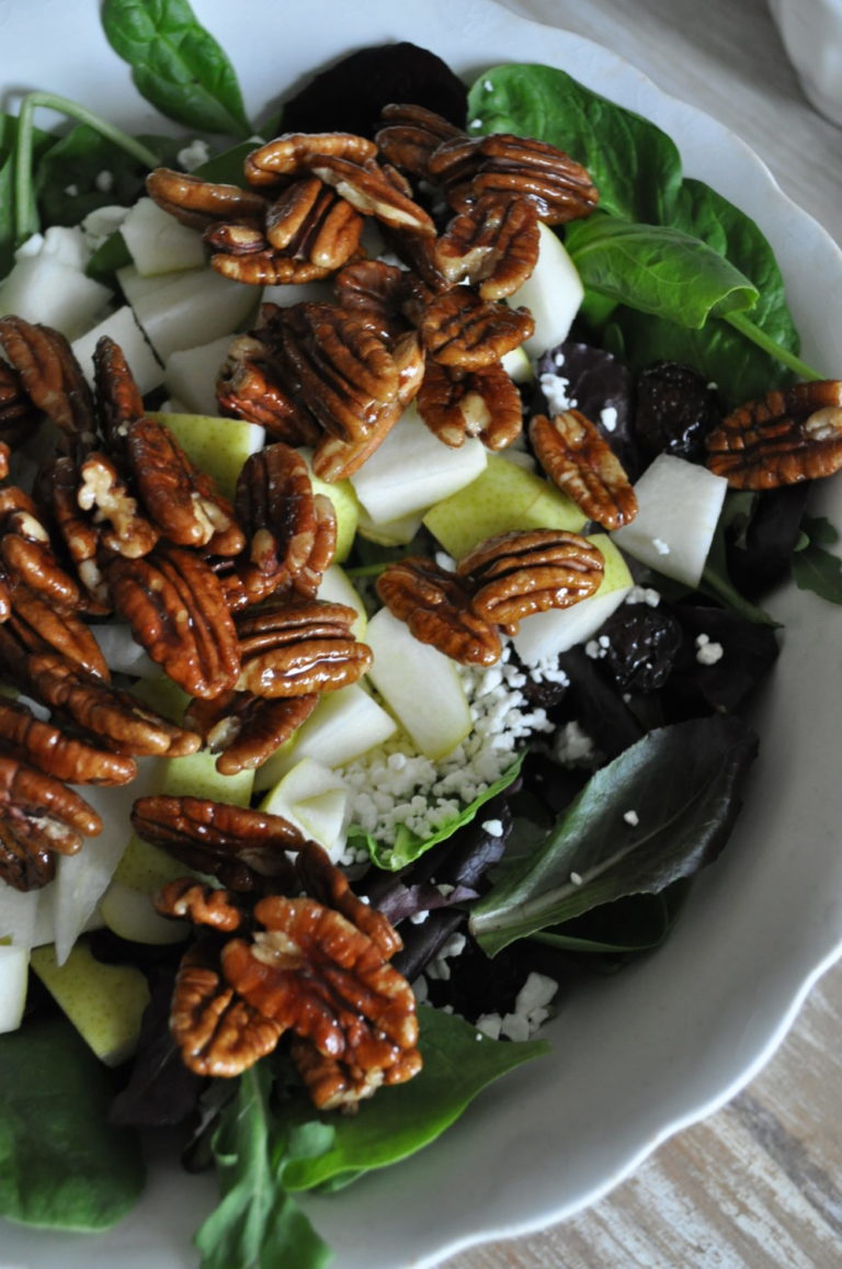Thanksgiving Pear and Goat Cheese Salad Becky's Farmhouse